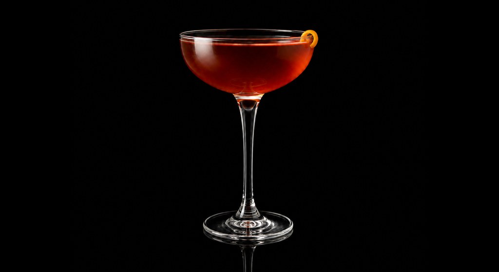 Creole Cocktail cocktail on a dark studio background