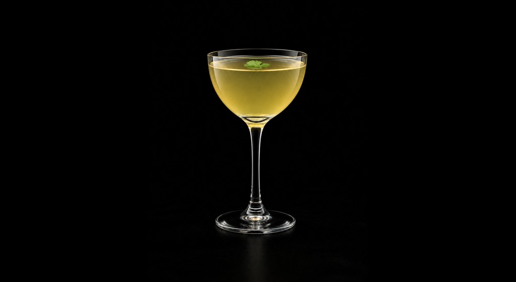 Crimea cocktail on a dark studio background