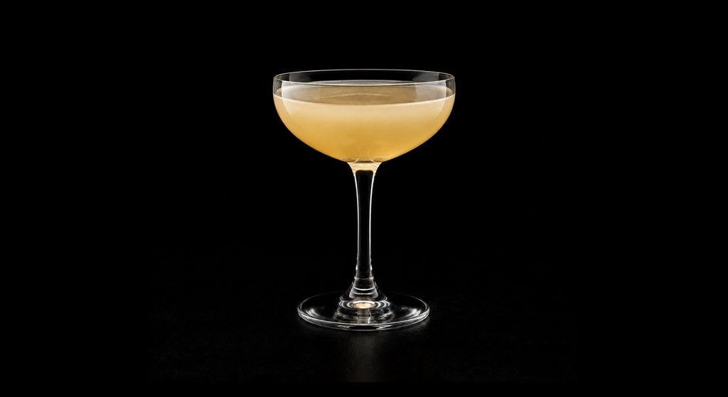 Cuban Cocktail No.3 cocktail on a dark studio background