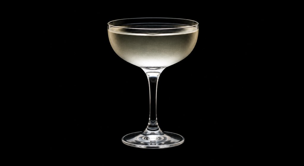 Daiquiri Clasico cocktail on a dark studio background