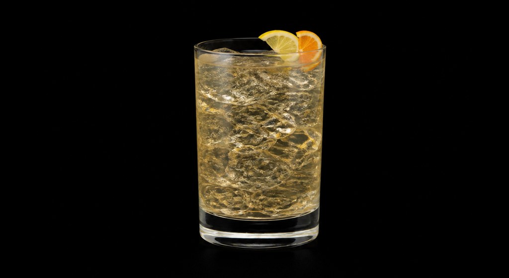 Daisy Dueller cocktail on a dark studio background