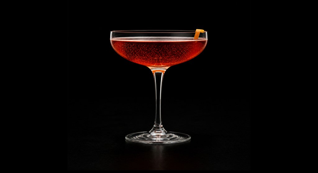 Day Bell cocktail on a dark studio background