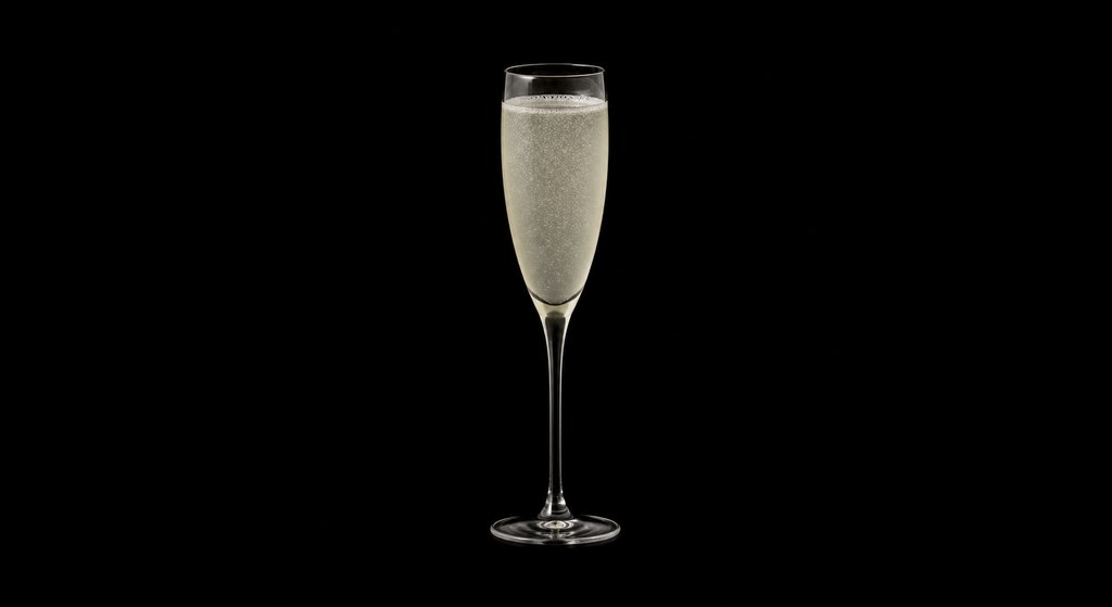 Death in the Afternoon cocktail on a dark studio background