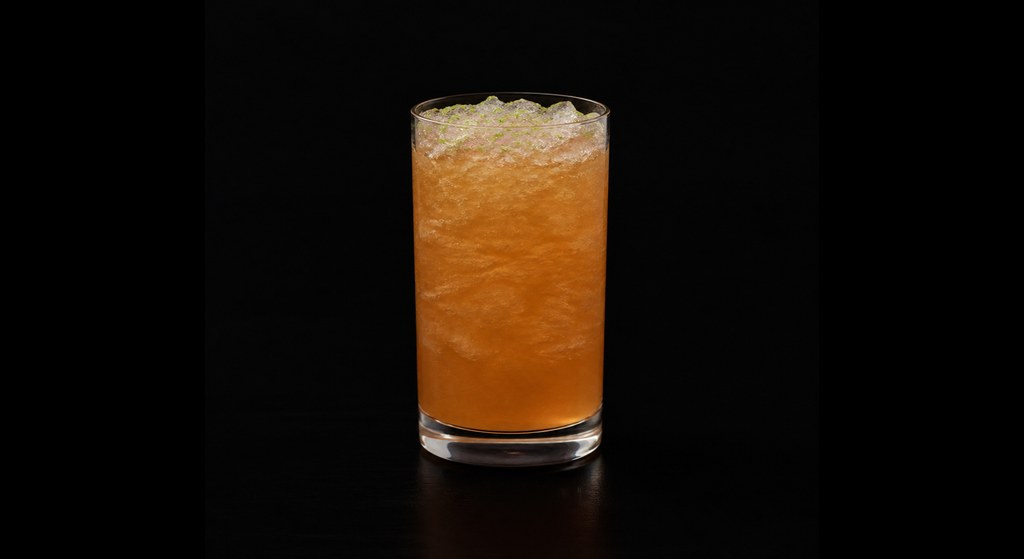 Death In The Gulf Stream cocktail on a dark studio background