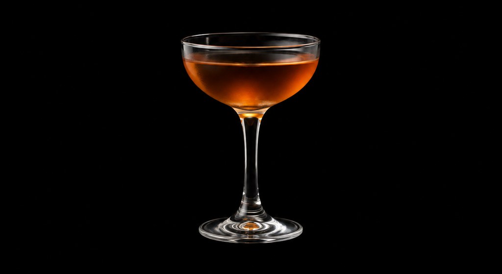 Delmonico Special cocktail on a dark studio background