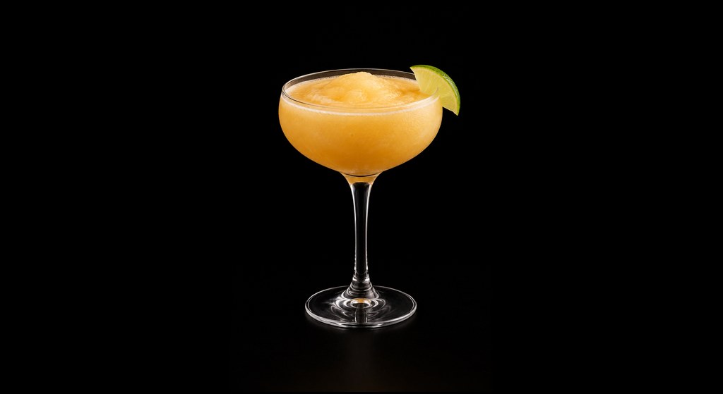Derby Daiquiri cocktail on a dark studio background