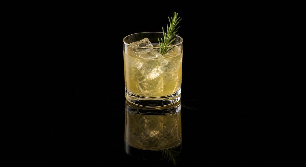 Desire cocktail on a dark studio background