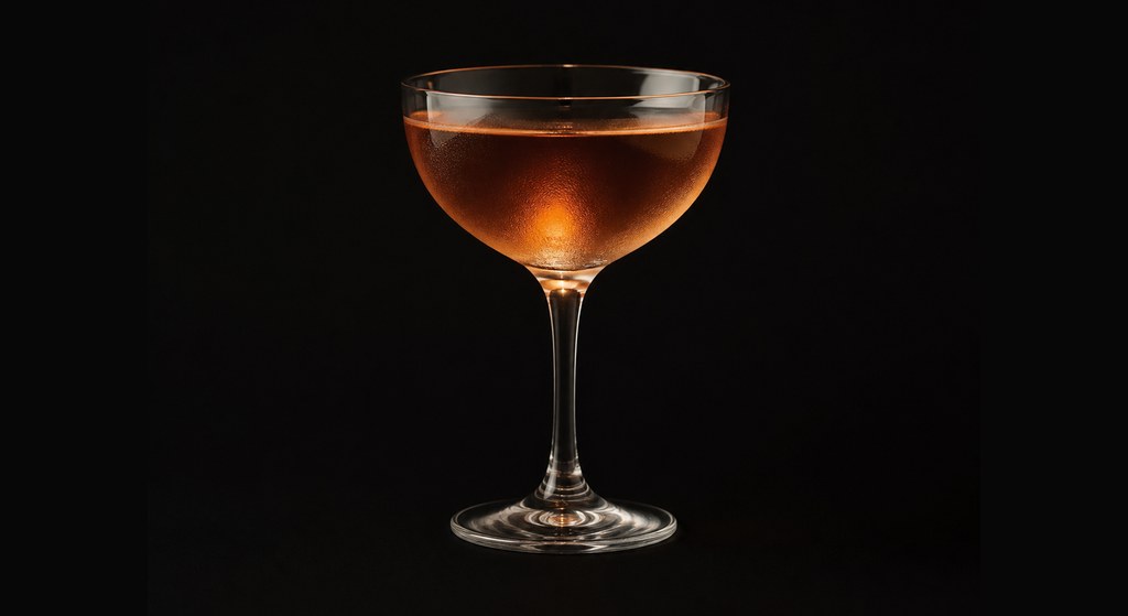 Diplomat cocktail on a dark studio background