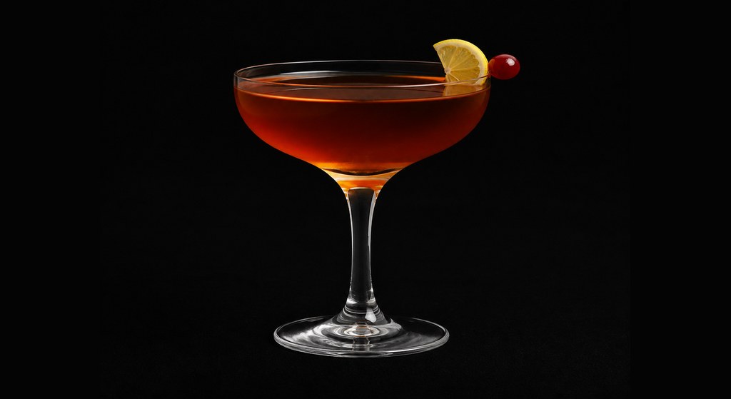 Diplomat Cocktail cocktail on a dark studio background