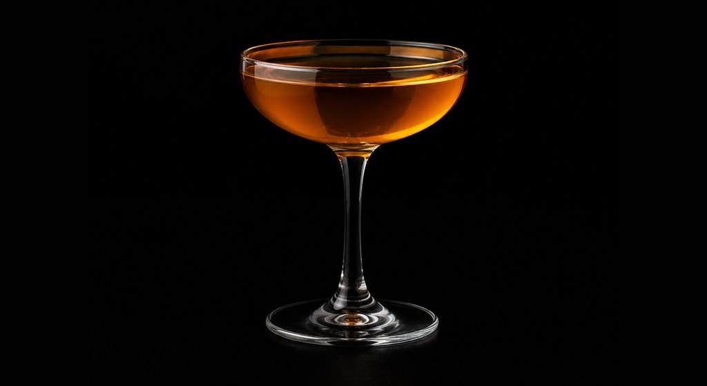 Dixie Whiskey Cocktail cocktail on a dark studio background