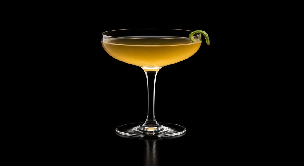 Doctor No. 4 cocktail on a dark studio background