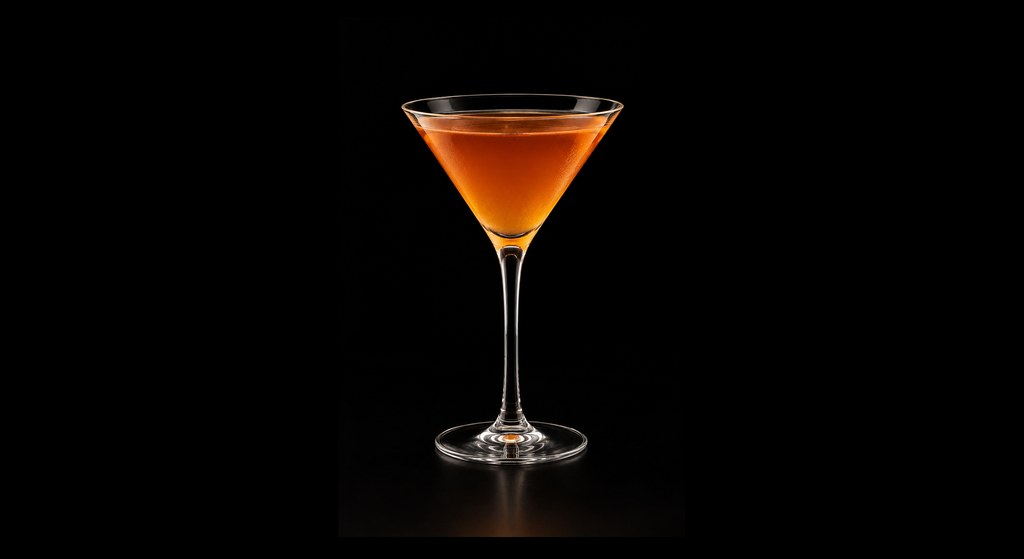 Dolcevita cocktail on a dark studio background