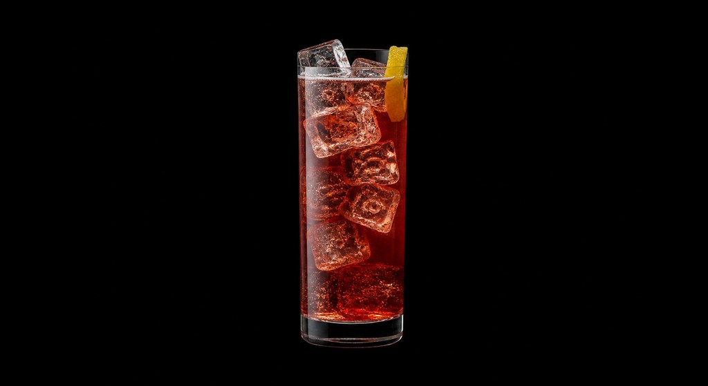 Donna Brutta cocktail on a dark studio background