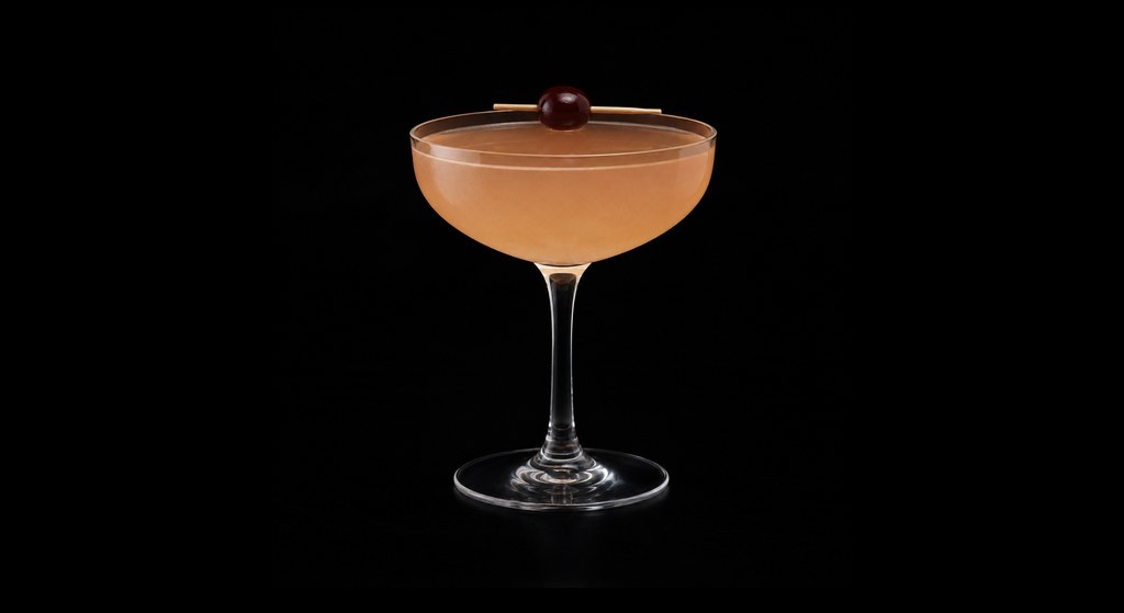 Dorchester cocktail on a dark studio background