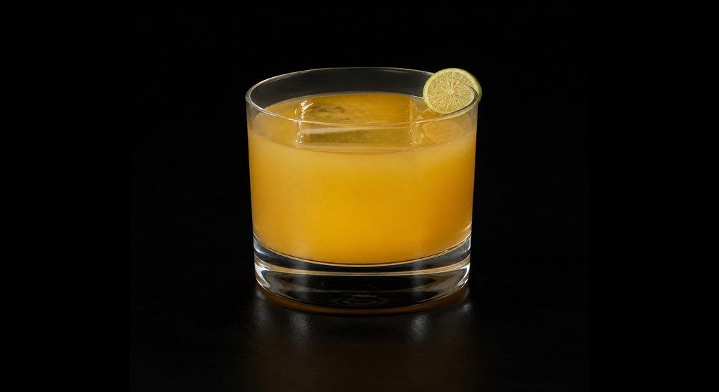 Dragon's Dream cocktail on a dark studio background