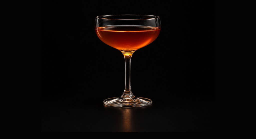 Drones Club cocktail on a dark studio background