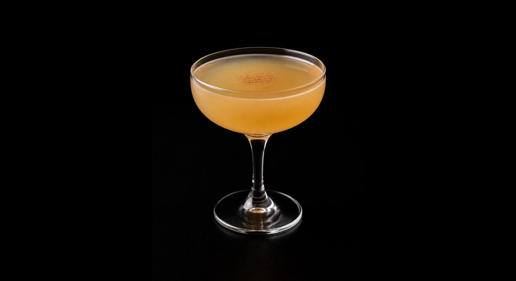 Drugstore Cowboy cocktail on a dark studio background