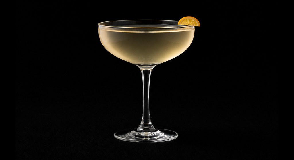 Du Barry Cocktail cocktail on a dark studio background