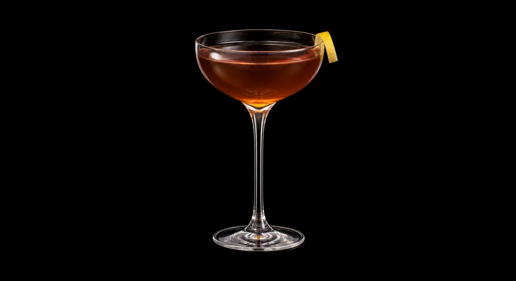 DuBoudreau Cocktail cocktail on a dark studio background