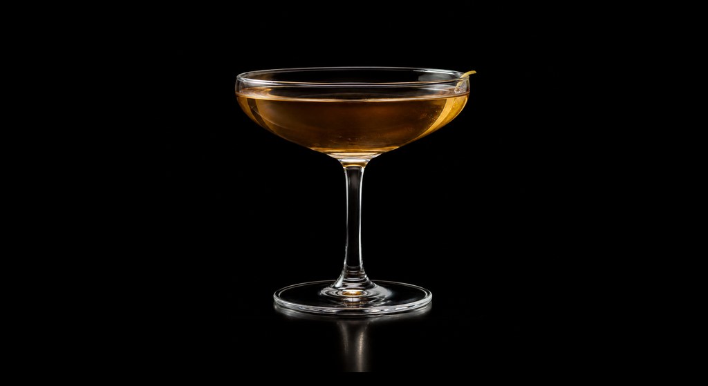 East India No. 4 cocktail on a dark studio background