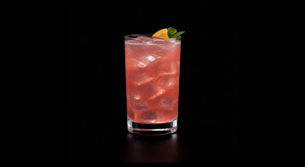 Eazy Tiger cocktail on a dark studio background