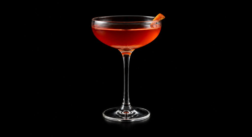 Eeyore's Requiem cocktail on a dark studio background