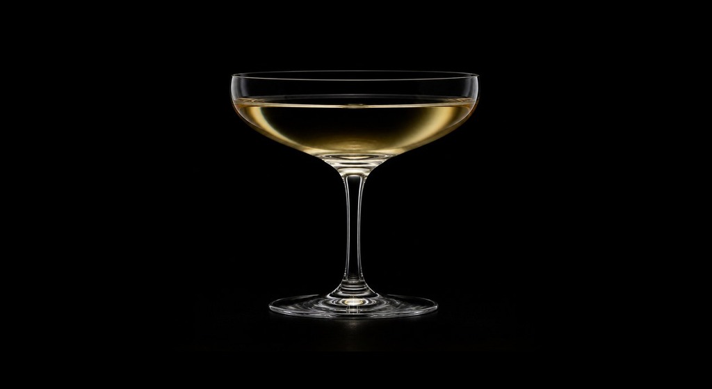El Presidente Cocktail No. 2 cocktail on a dark studio background
