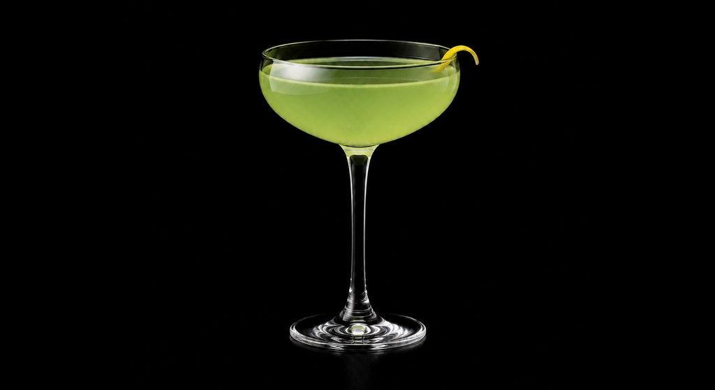 Electric Circus cocktail on a dark studio background