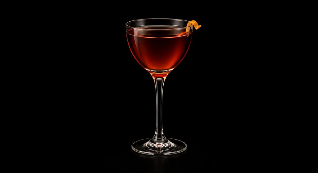 Emotional Rescue cocktail on a dark studio background