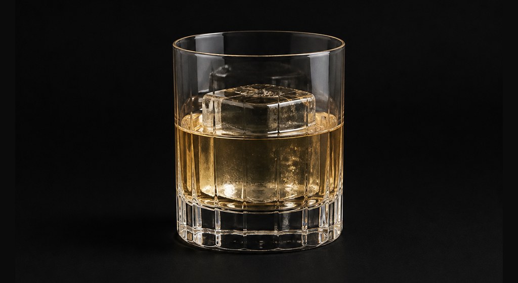 Enemy Lines cocktail on a dark studio background