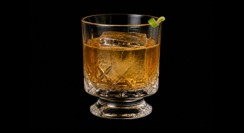 Estilo Viejo cocktail on a dark studio background