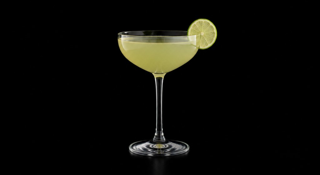 Eulogy cocktail on a dark studio background