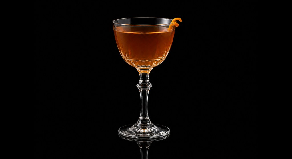 Fair & Warmer No. 2 cocktail on a dark studio background