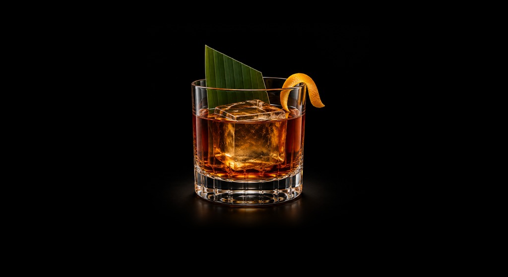 Felices Los 4 cocktail on a dark studio background
