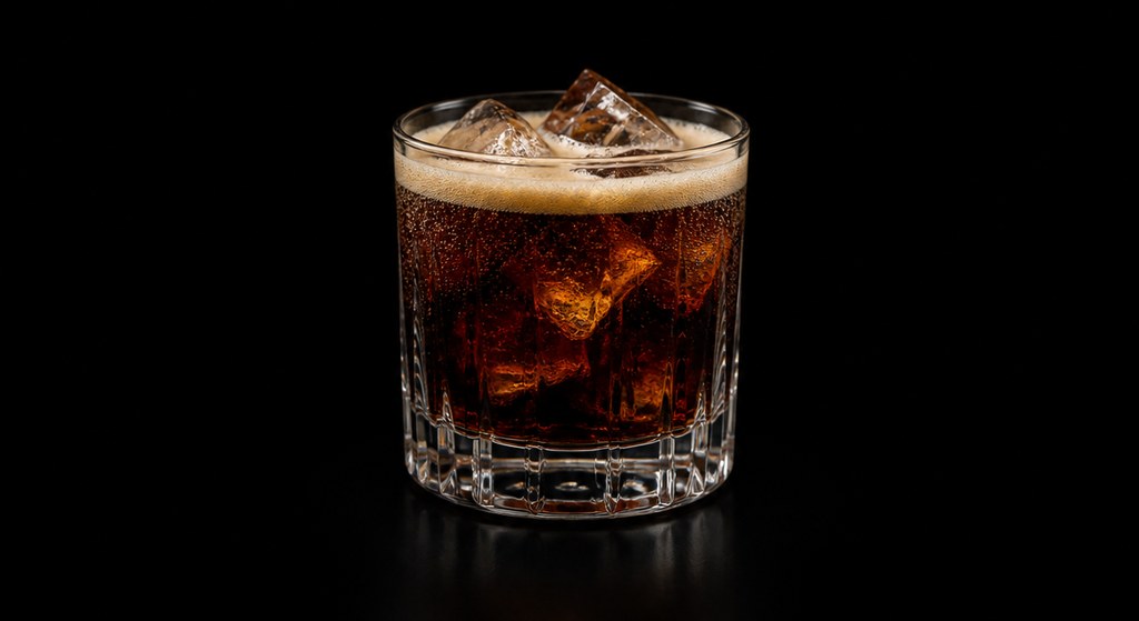Fernandito cocktail on a dark studio background