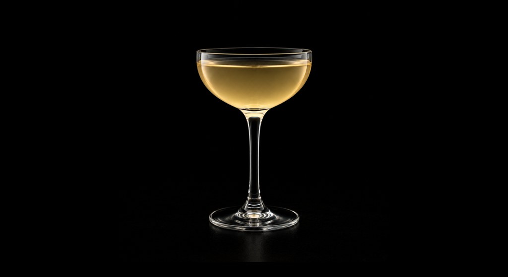 Fiore di Francia cocktail on a dark studio background