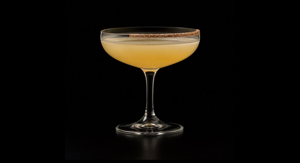 Firecracker cocktail on a dark studio background