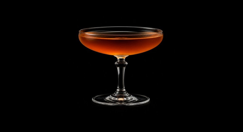 Flying Scotchman Cocktail cocktail on a dark studio background