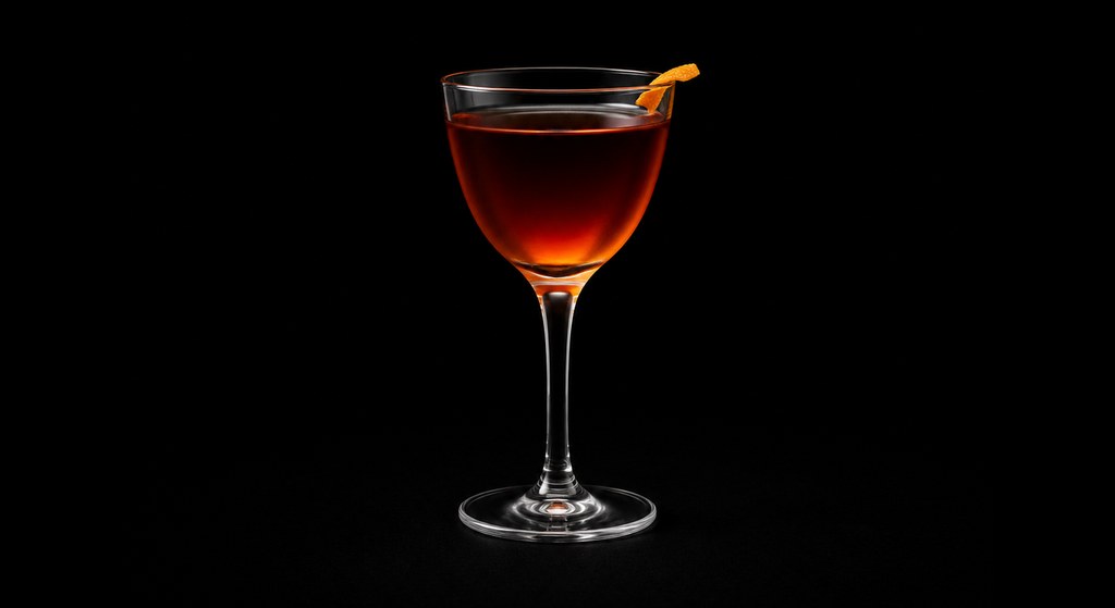 Fogerty No. 2 cocktail on a dark studio background