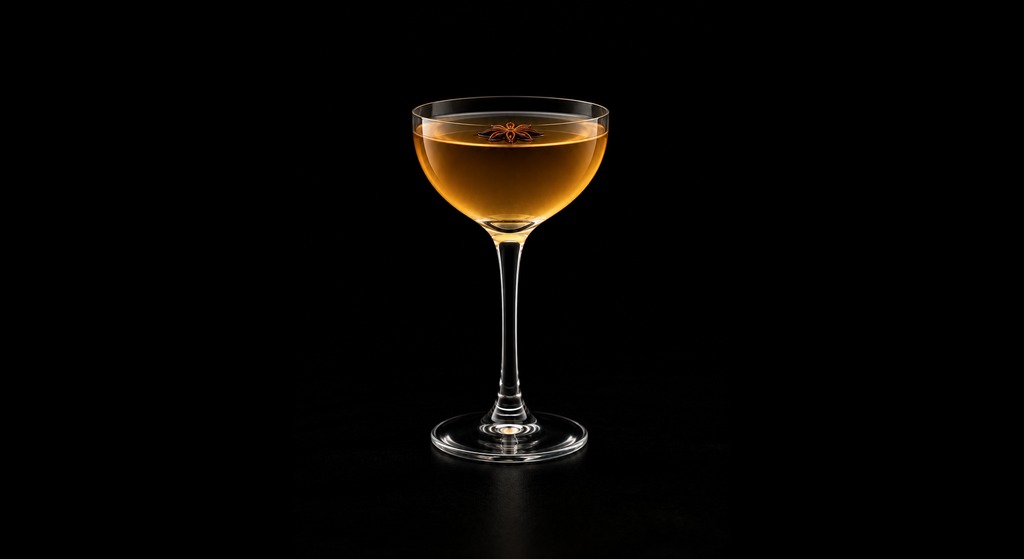 Fontainebleau Special cocktail on a dark studio background