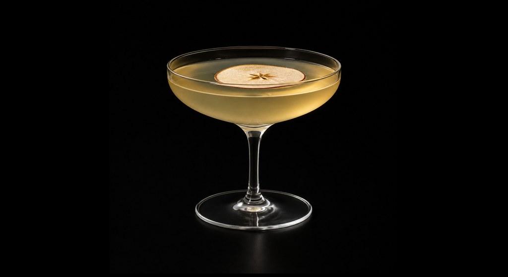 For Sake's Sake cocktail on a dark studio background
