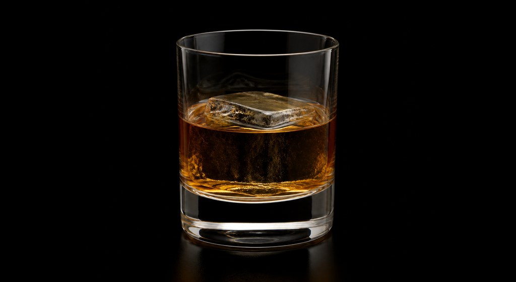 Forefather cocktail on a dark studio background