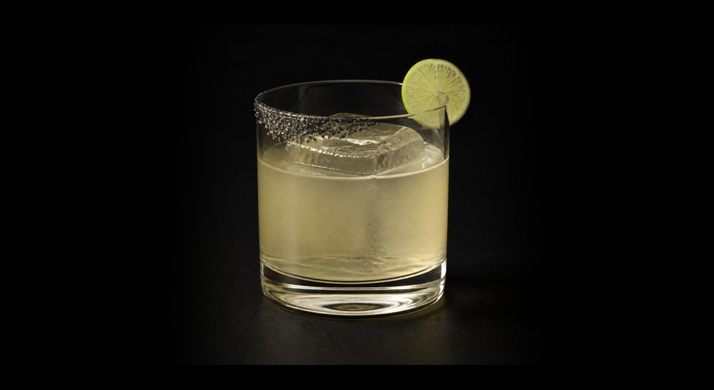 Forgive & Forget cocktail on a dark studio background