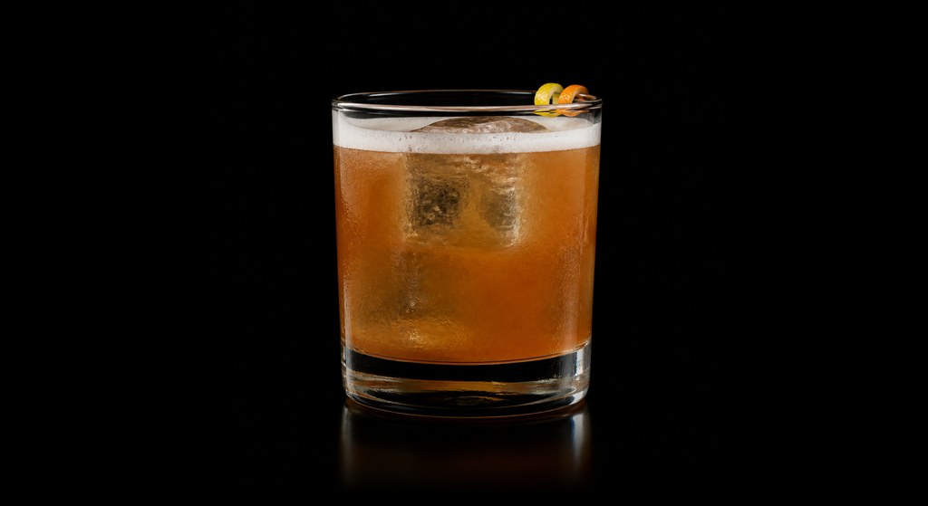 Formidable You cocktail on a dark studio background