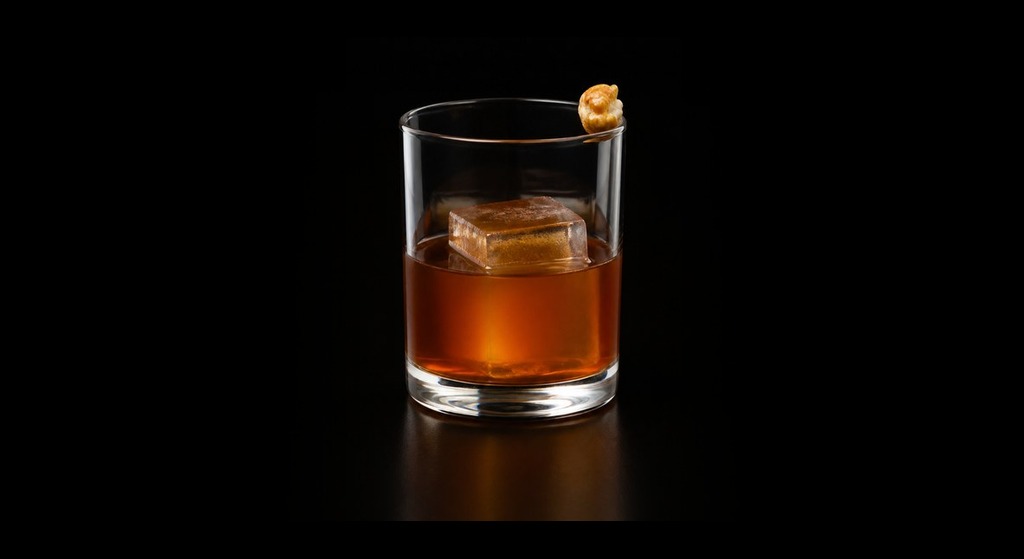 Founding Father cocktail on a dark studio background