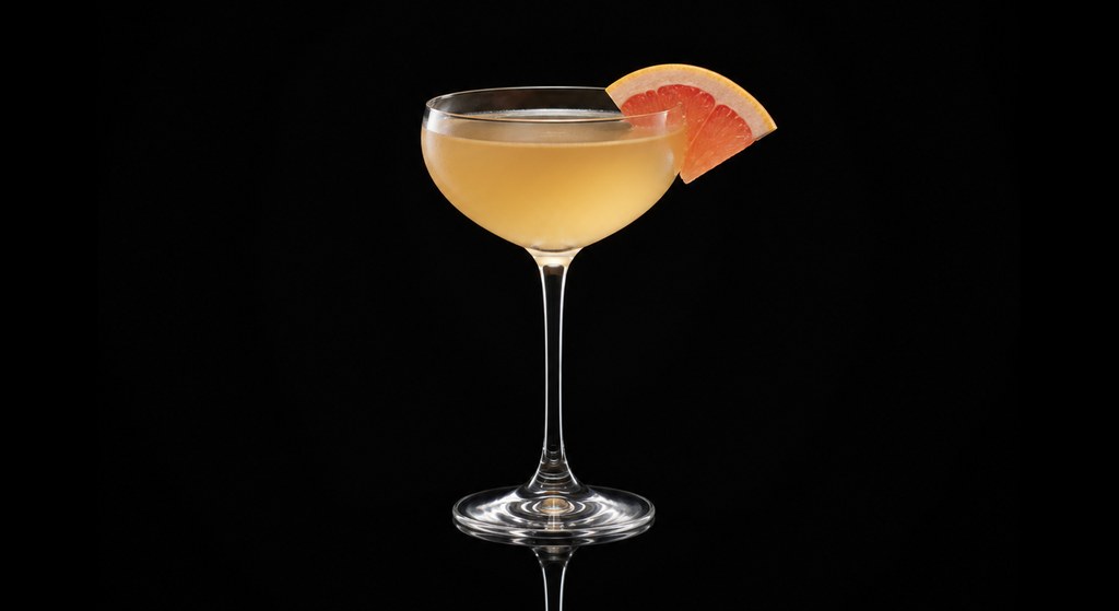 Four W Daiquiri cocktail on a dark studio background