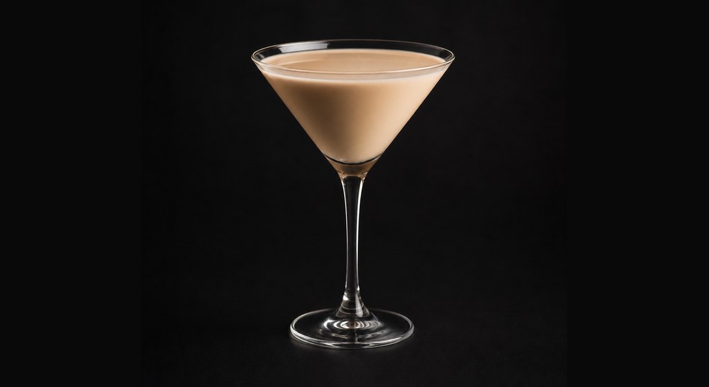 Foxy Lady cocktail on a dark studio background