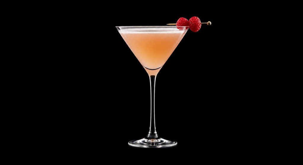 French Bison-Tini cocktail on a dark studio background
