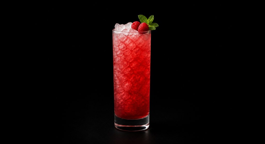 French Mojito cocktail on a dark studio background