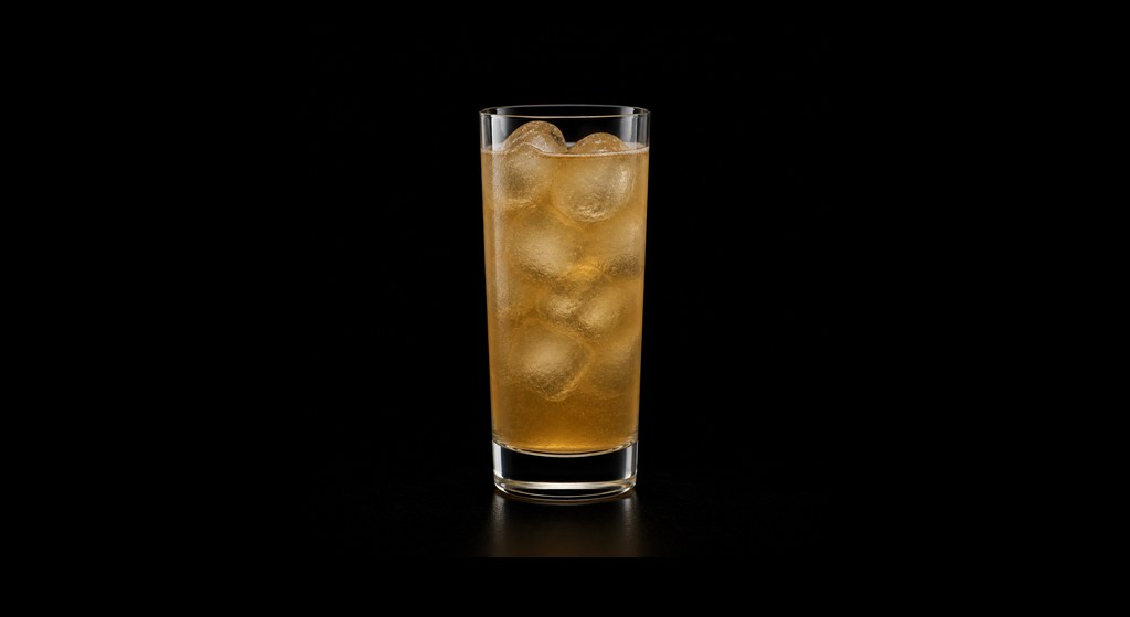 French Mule cocktail on a dark studio background